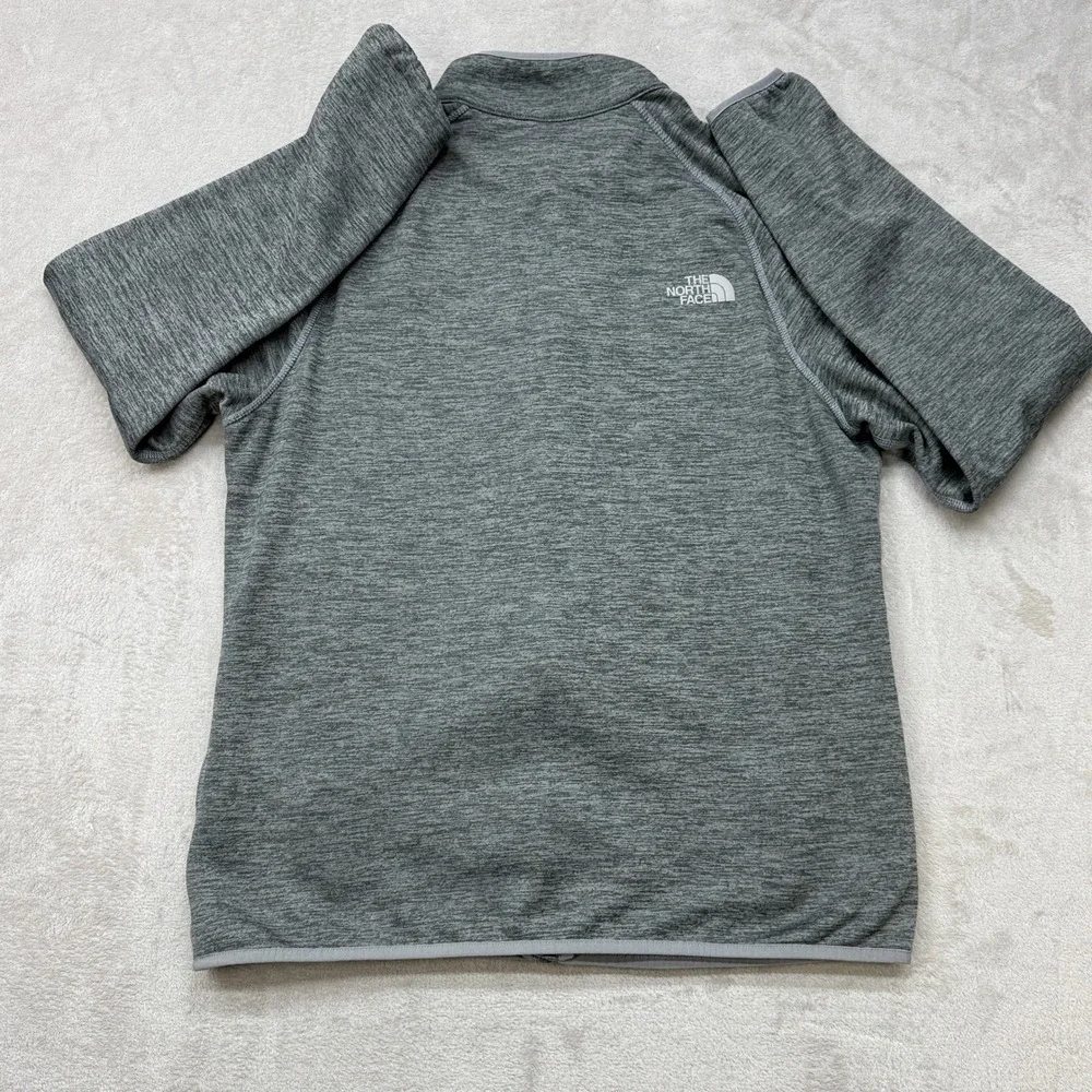 The North Face Fleece Jacket Mens Medium Grey Full Zip Heathered Outdoors Hiking